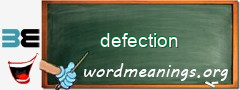 WordMeaning blackboard for defection